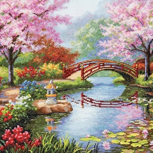 Japanese Garden - Counted Cross Stitch/PDF File/Instant Download