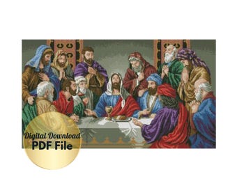 The Prince (Last Supper 2) -Counted Cross Stitch/PDF File/Instant Download