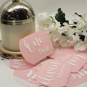 | des jalons pour bébés en acrylique Disque d’annonce de 12 mois | | d’annonce de grossesse | d’accessoire photo pour nouveau-né | cadeau de baby shower Cadeau de nouvelle maman