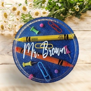 Personalized Teacher Coasters | Teacher Appreciation | Back to School | End of school Year Gift | Graduation | Thank you Gift | Teacher gift