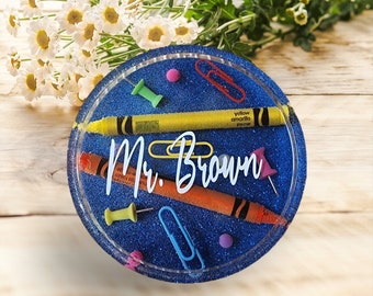 Posavasos personalizados para maestros / Agradecimiento al maestro / Regreso a clases / Regalo de fin de año escolar / Graduación / Regalo de agradecimiento / Regalo para maestros