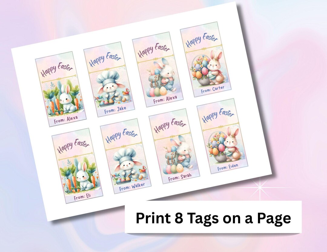 Editable Easter Gift Tags | Printable Easter Tags | Customizable Gift ...