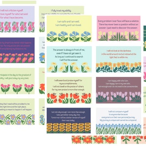 Zeige Deinem Leser etwas Liebe! Positive Affirmationen - Druckbare Karten - Manifestation, Positives Denken, Glückliche Gedanken, Geschenkanhänger
