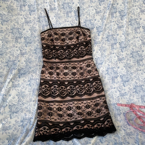 Vintage Made in USA Whimsigoth Mini Dress Black L… - image 4