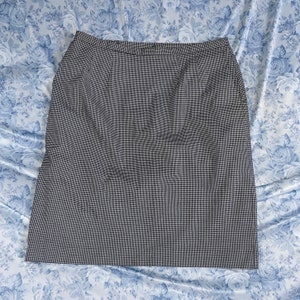 Vintage Academia Clueless jaren &#39;90 Gingham Koker rok zakken kleine rug spleet rits sluiting Cricket Lane Collection 12
