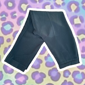 Vintage 10 Slacks Green Elastic Waist Zipper Closure High Waisted Grandma Chic Aesthetic Academia Nerd Career Wear