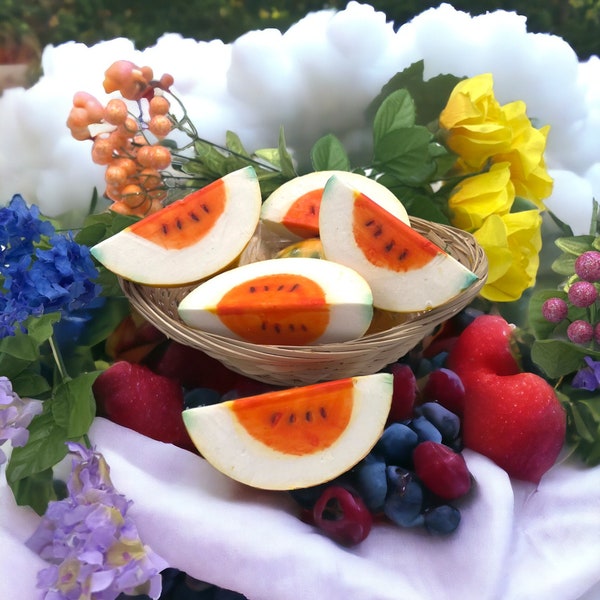 Natural Muskmelon Handmade Decorative Soap Gift For Lovers