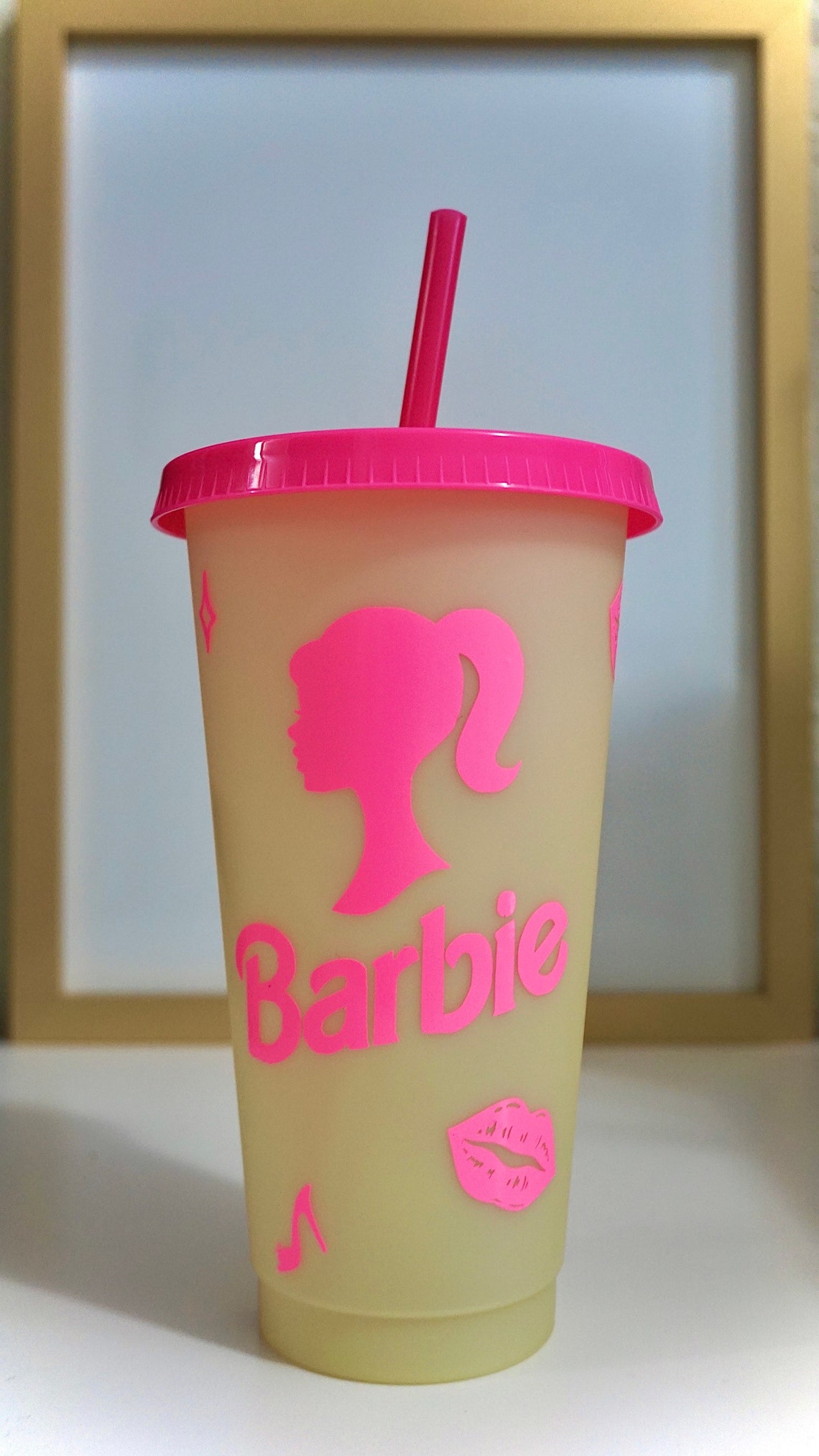Barbie Color Changing Plastic Tumbler Cup Etsy