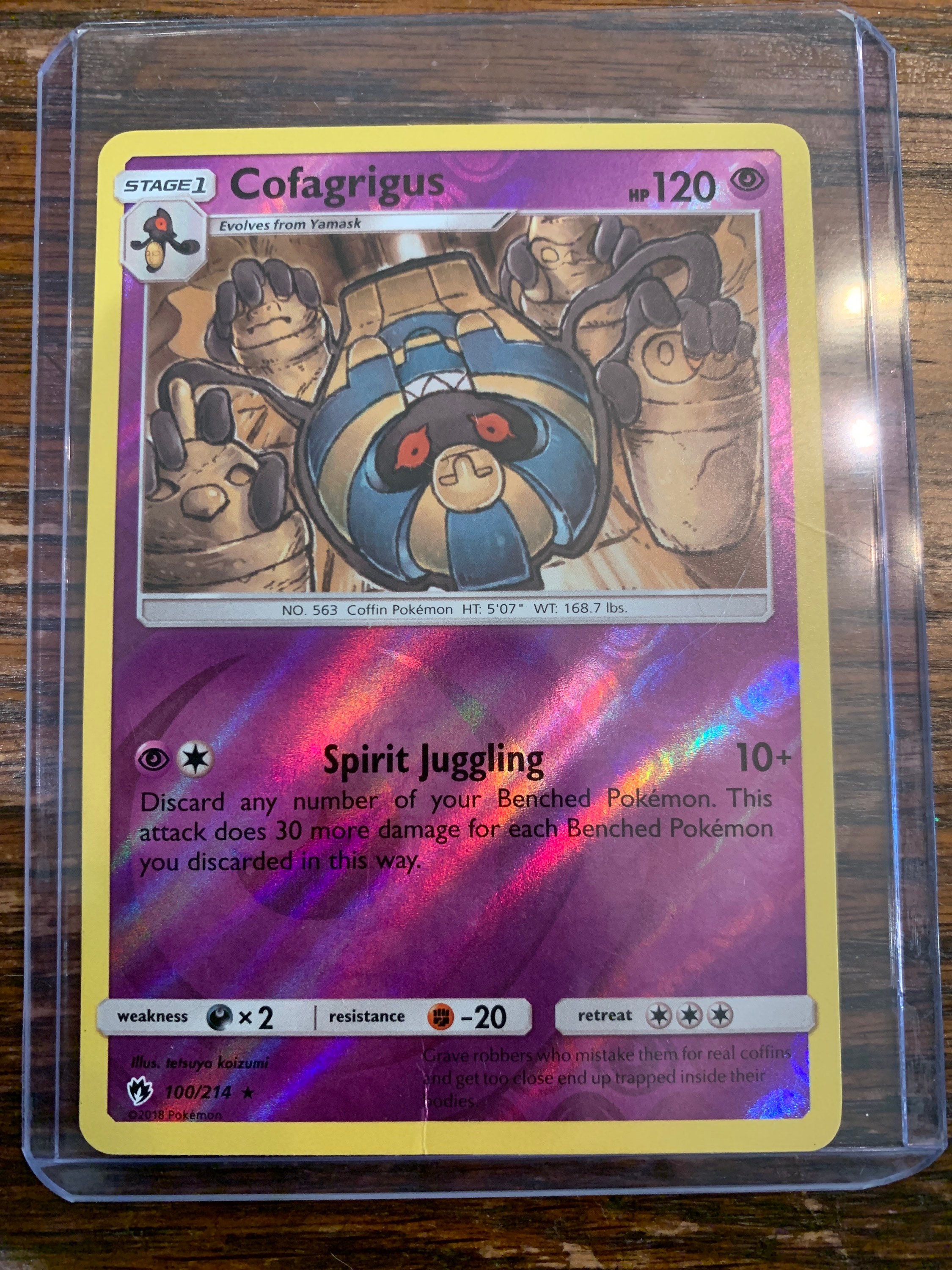 2018 Pokémon Cofagrigus Holographic 100/214