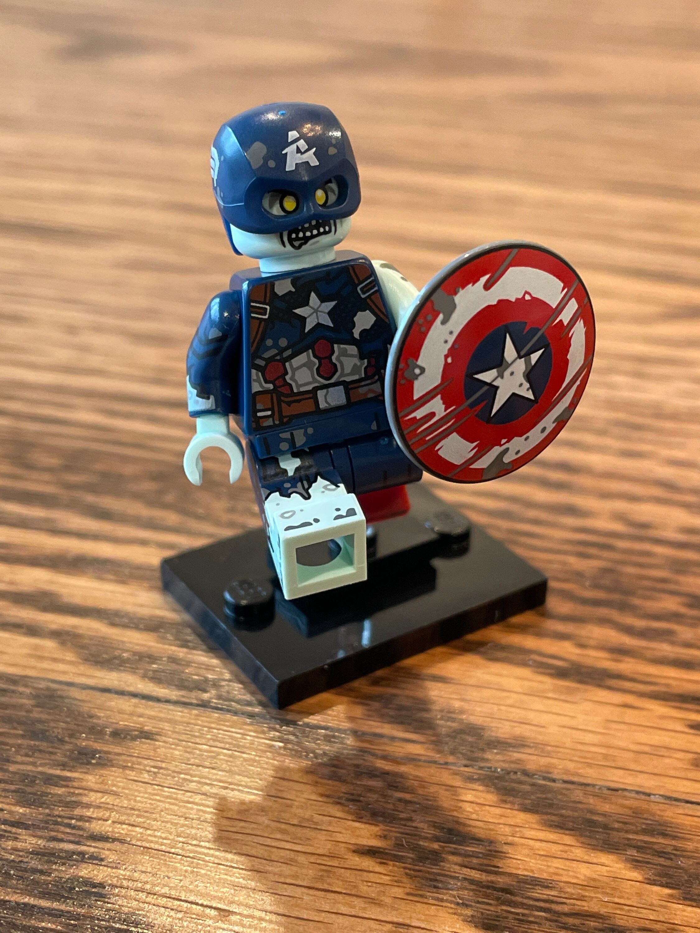 Lego Minifigure Lego Capitan America Zombie Collectible LEGO Zombie Captain  America Minifigure Lebanon Ubuy