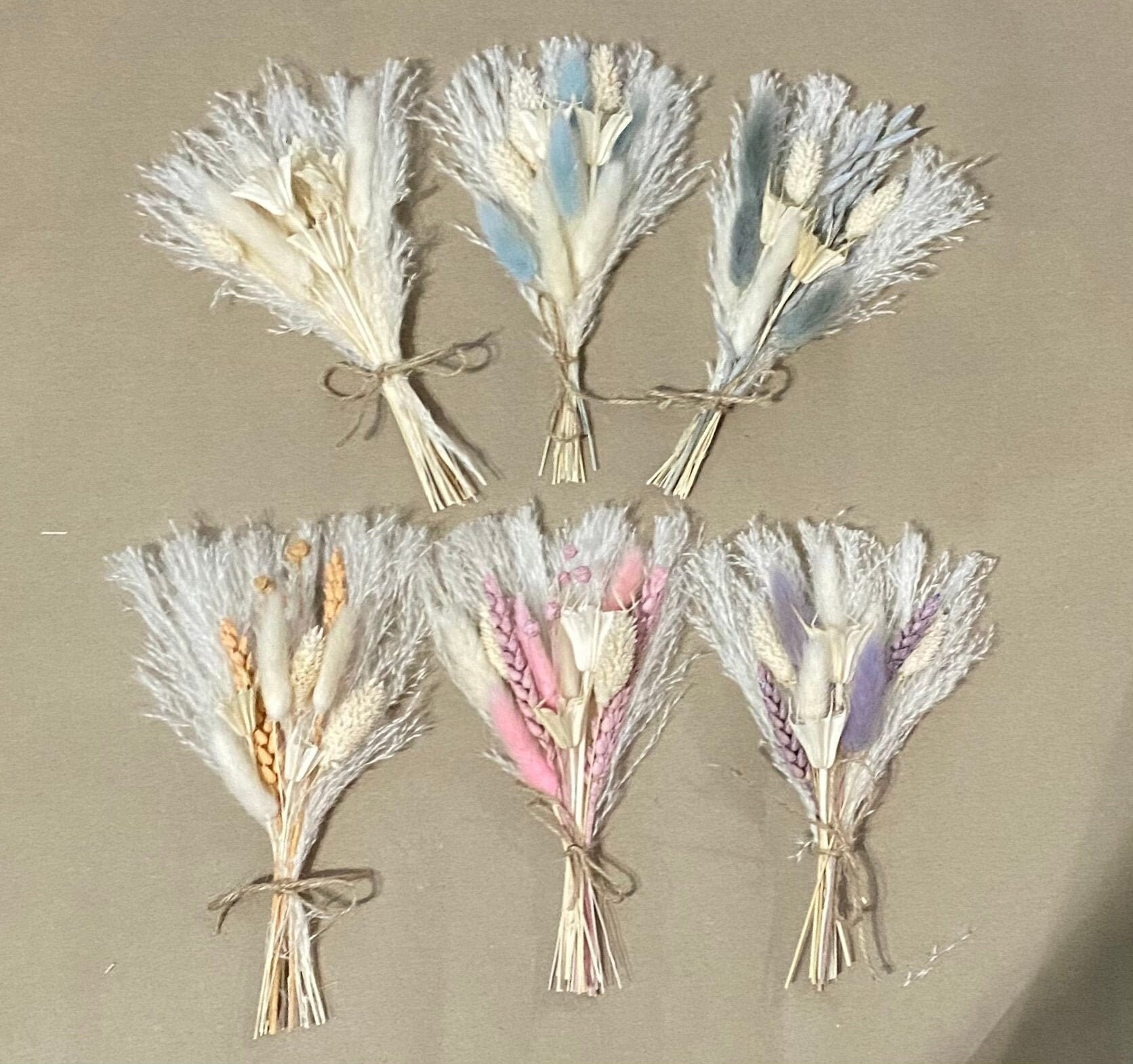 Mini Dried Flower Bouquet Dried Flower Posy 20CMS Pink Etsy