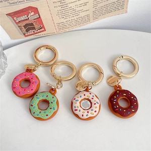 Protective AirTag Donut Silicone Case for Apple Airtag Case Keychain GPS Finder Tracker Case