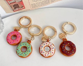 Protective AirTag Donut Silicone Case for Apple Airtag Case Keychain GPS Finder Tracker Case