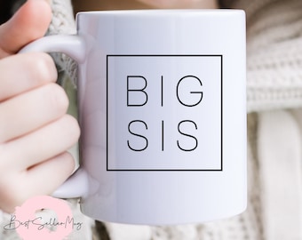 Caneca da irmã mais velha | Copo Big Sis Ever | Presente personalizado para irmã | Presente da Big Sis para o Dia das Mães | Vinho da Irmã Grande | Presente