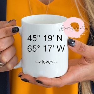 Custom coordinates print | Personalized gift | custom print   mug | Tumbler print | personalised love location | custom gift | Best Seller