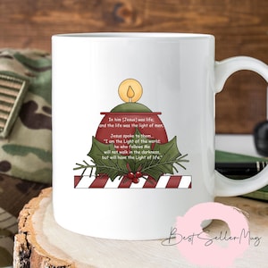 In ihm [Jesus] war Leben; And The Life Was The Light Of Men Tasse | Christlicher Becher | Jesus sprach zu ihnen... | &quot;Ich bin das Licht der Welt..