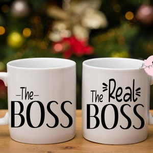 The Boss The &lt;Real&gt;Boss | Gift for Her | Gift for Him | Love Day |  Valentines Tumbler | Best Seller | Mug Handmade| Coffee Gift