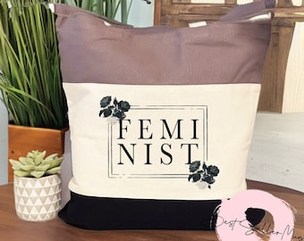 Feminist Tote | Feminist Bag | Feminism Bag | Girl Power Tote | Women Rights Tote | Women Bag | Gift for Her | Girl Power Bag | Tote