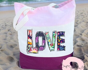 Aimez-vous sac fourre-tout | Sac d'amour | Fourre-tout d'amour | Sac Fourre-Tout Amour Saint-Valentin | Cadeau inspirant | Plage réutilisable| Saint Valentin | Cadeau pour les amoureux