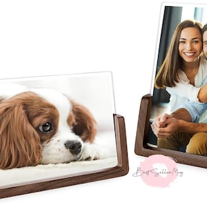 Personalized Picture Stand | Anniversary Gifts | Custom Photo Stand | Best Friend Gifts | Minimalist Gifts| Four Picture Acrylic Plaque |