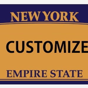 Custom State License Plate| Personalized |Customized Text |All 50 States |Car Tag |Motorcycle Plate |Bicycle Plate| 6x12 |Metal Aluminum