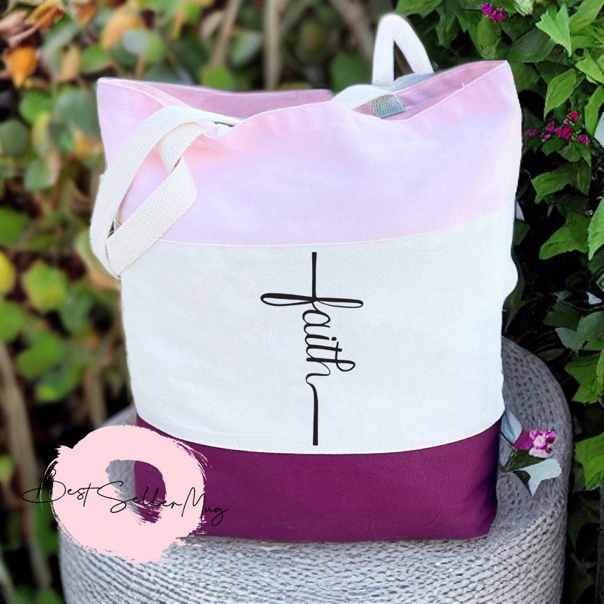 Faith Tote | Faith | Church Bag | Christian Graphic Bag | Christian Bag | Gift Bag | Religious Totes | Christian Tote for Women | Christian