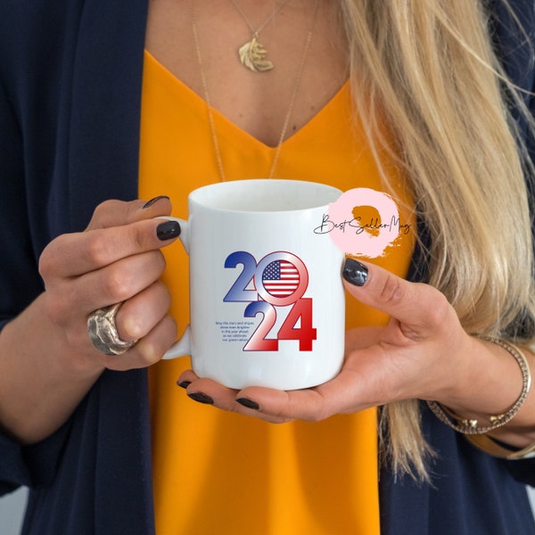 May the Starts and Stripes Shine Even Brighter In the Year Ahead, As We Celebrate Our Great Nation! |July 4th Mug |American Flag Republican