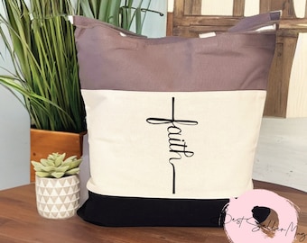 Tote de fe / Fe / Bolsa de la iglesia / Bolsa gráfica cristiana / Bolsa cristiana / Bolsa de regalo / Totes religiosos / Tote cristiano para mujeres / cristiano