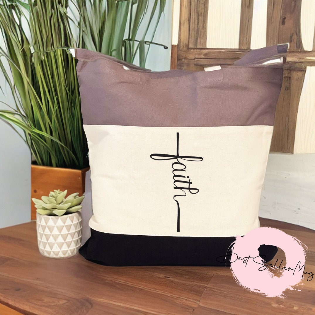 Faith Tote | Faith | Church Bag | Christian Graphic Bag | Christian Bag | Gift Bag | Religious Totes | Christian Tote for Women | Christian