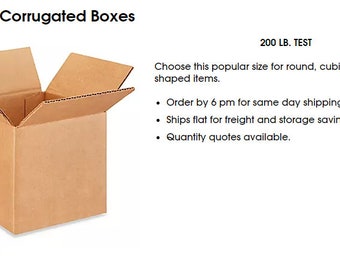 6 x 6 x 6" Corrugated Boxes