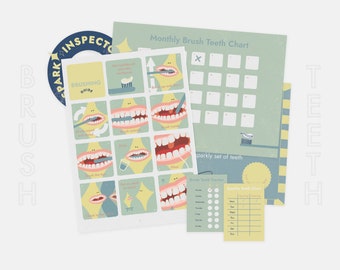 Brushing Teeth Reward Chart: Kids Visual Guide (Digital Download)