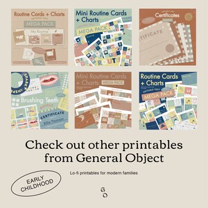 A colorful kid's routine cards featuring visual icons and clear, designed to assist children in organizing and completing their daily routines with independence