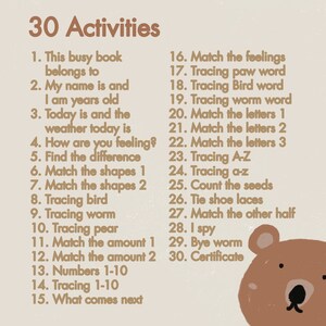 Preschool Busy Book: 30 Learning Activities (PDF Pattern) image 3