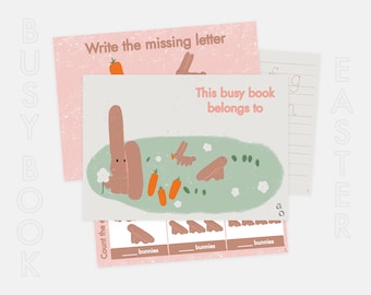 Bunny Activity Book | Easter Preschool Printable (PDF)