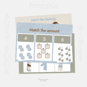 Winter Busy Book | 26 Activities | Toddler Printable Busy Book | Practical Life Skills Busy Book | Montessori Printable