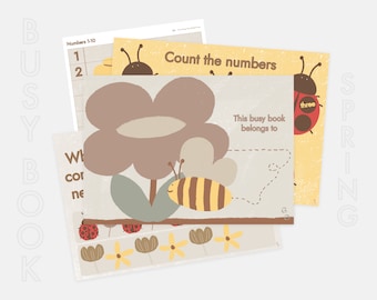 Spring Activities Busy Book: Practical Life Skills for Toddlers (Digital Download)