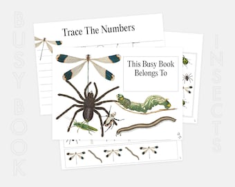 Insect Busy Book: 15 Activities for Toddlers (PDF Pattern)