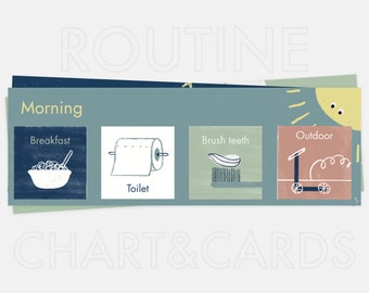 Montessori Routine Chart Template: 240 Visual Cards (Digital Download)