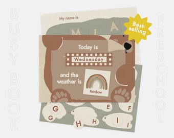 Preschool Busy Book: 30 Learning Activities (PDF Pattern)