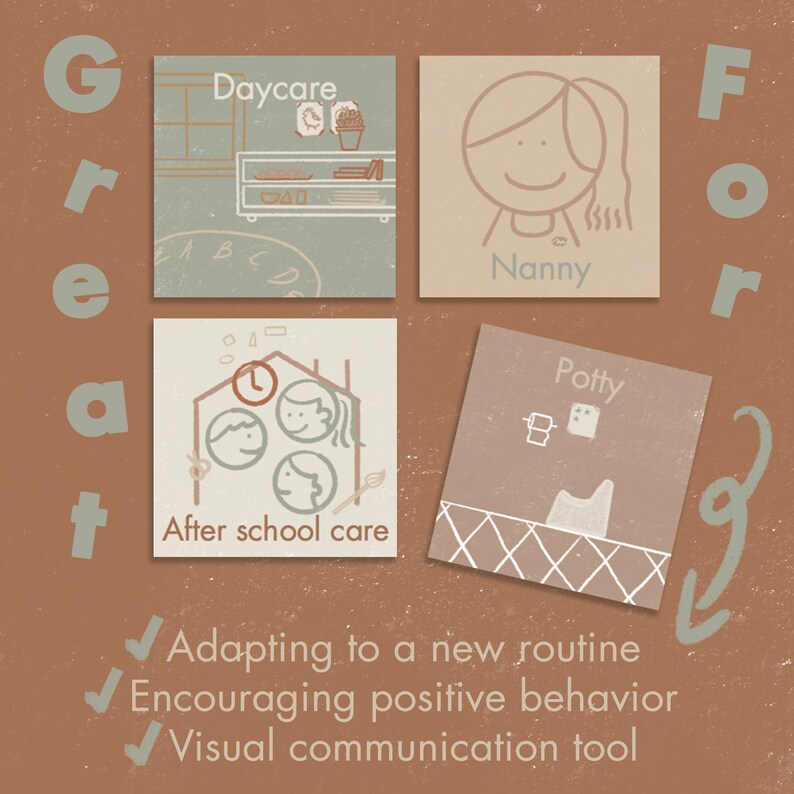 Boho Kids Routine Cards: 240 Editable Activity Cards + 10 Charts ...