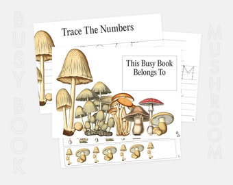 Mushroom Busy Book: 15 Realistic Activities for Toddlers (PDF)