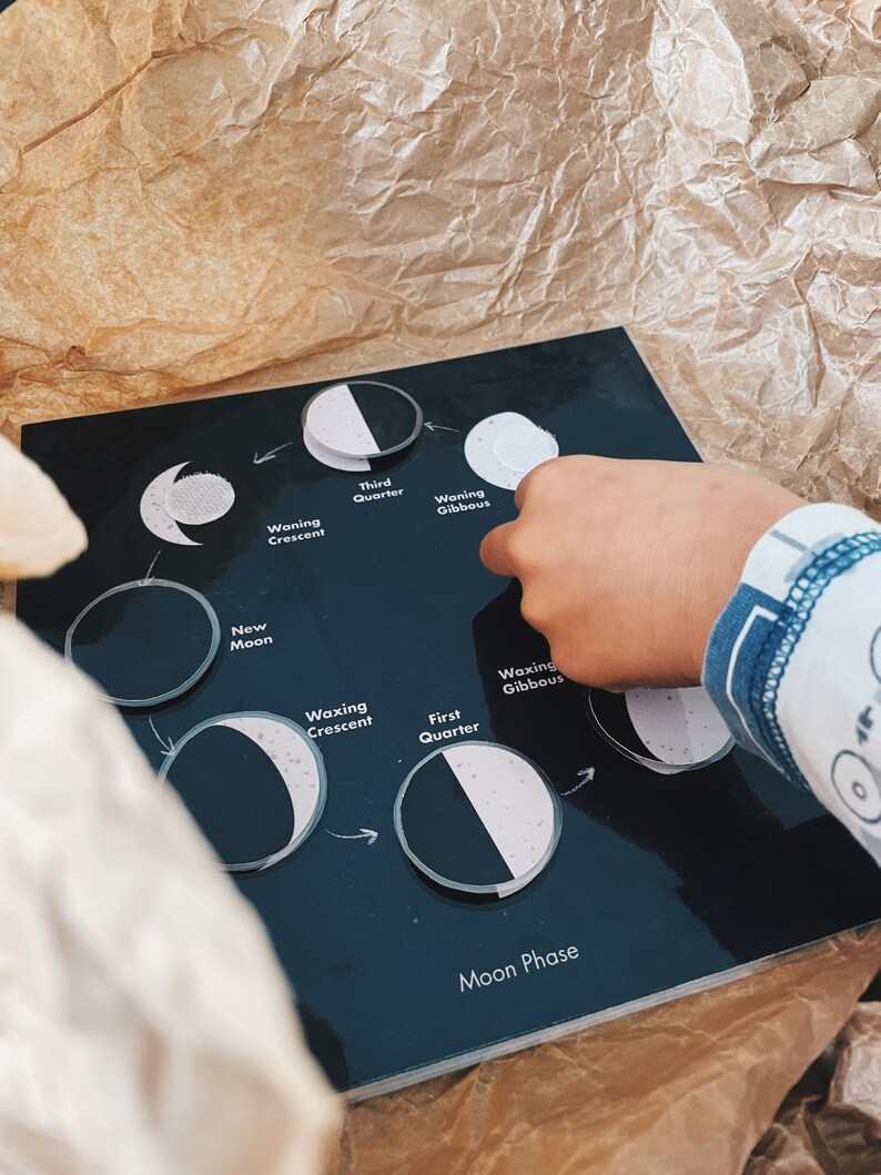 Moon Phase Matching Activity printable Montessori - Etsy