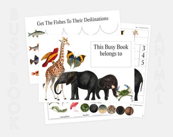 Animal Busy Book: 30 Learning Activities for Toddlers (PDF)