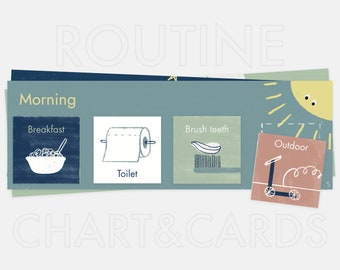 Editable Toddler Routine Cards: Visual Schedule Charts (Digital Download)