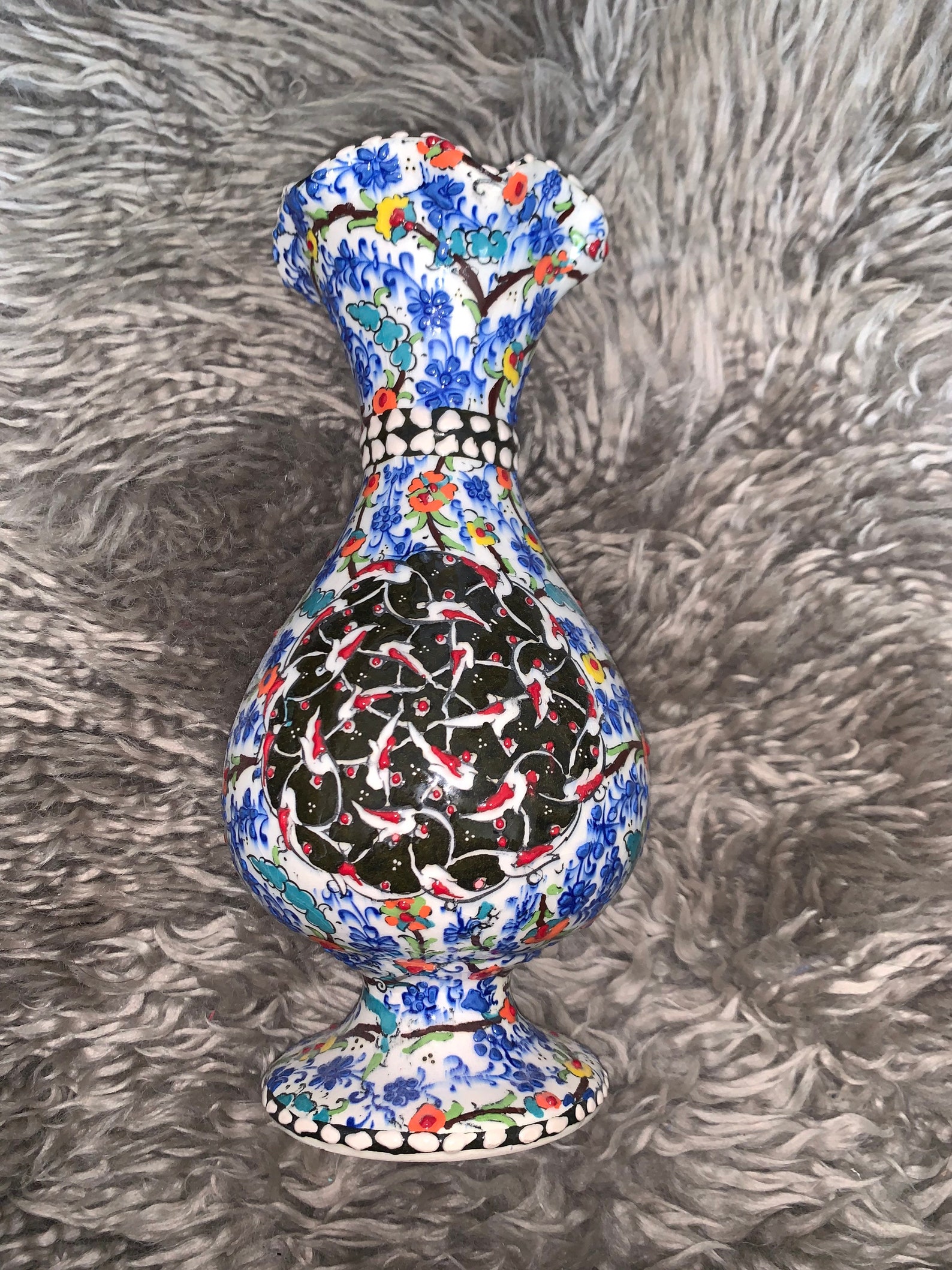 Turkish hand painted vase | Etsy