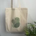 Sage green boho flower print tote bag 