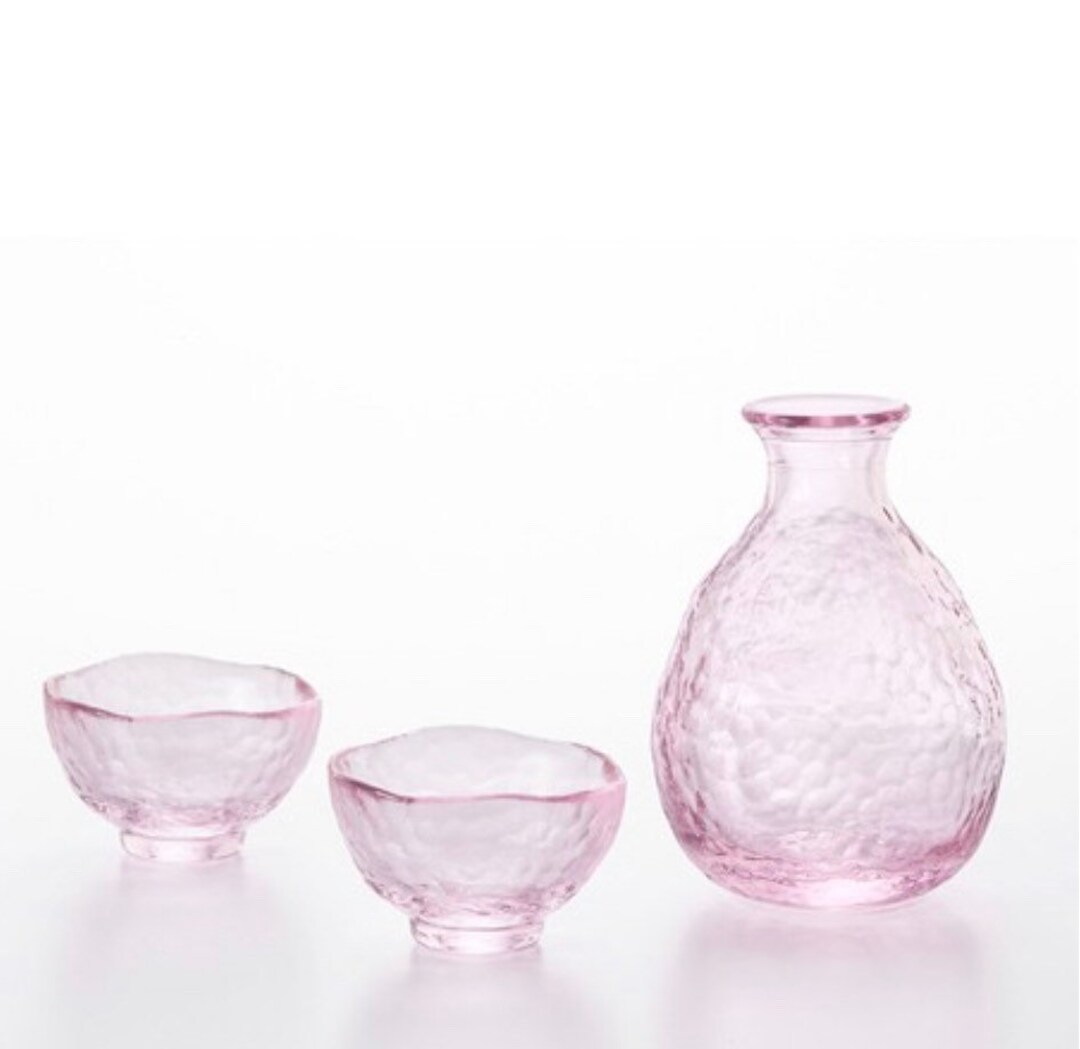 Japanese Sake Cup Set Gift Set Glass Sake Set Etsy