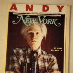 Vintage New York Magazine: Andy Warhol Cover, March 1987