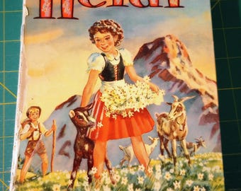 Heidi classic hardbound Children's book Whitman publisher USA poor condition can be refurbished original owner