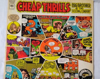 Vintage Big Brother Janis Cheap Thrills Album vinyl very good condition cover shows wear RCS-9700 XSM 137376 Columbia Records 1968 release